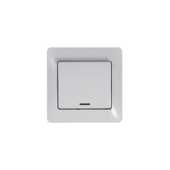 Переключатель проходной 1-кл. СП Glossa 10А IP20 (сх. 6а) 10AX с подсветкой механизм бел. SE GSL000163