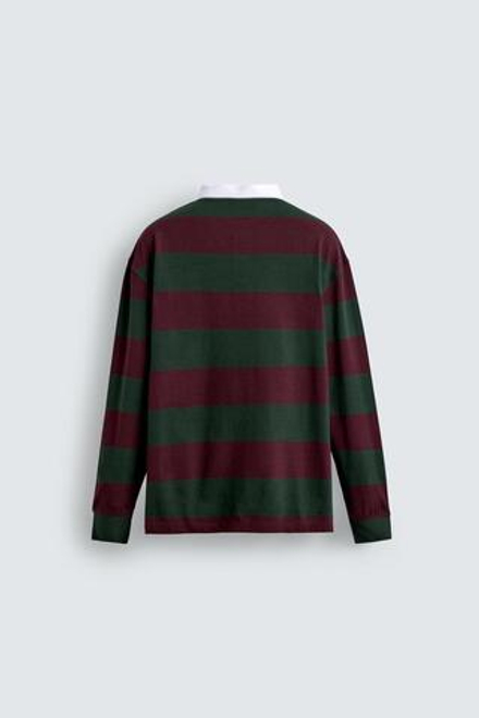 ZARA ПОЛО В ПОЛОСКУ С НАШИВКОЙ, ПОЛОСКИ