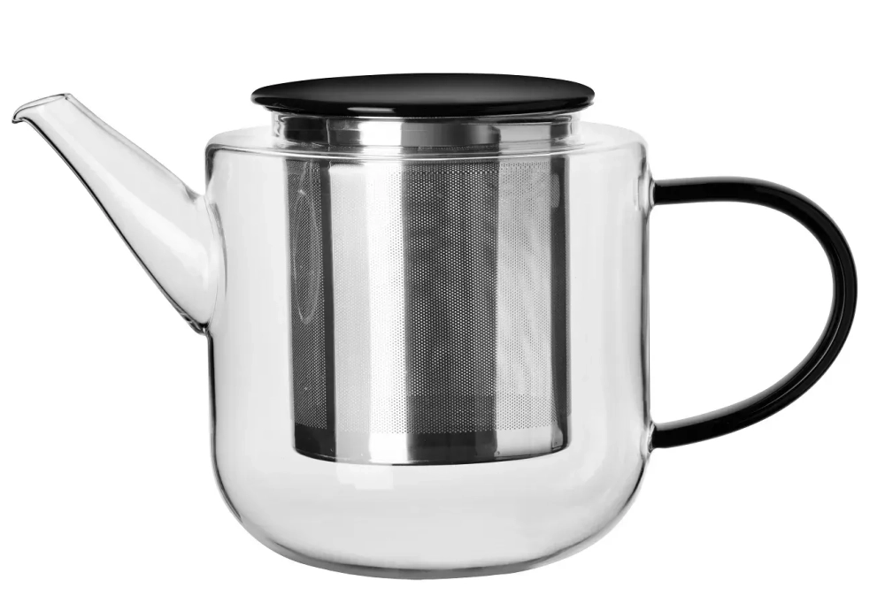 ASA Чайник Coppa Glass 1,1 л черный