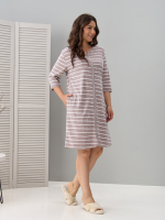 Халат Хм-562/бежевый-полоса-и