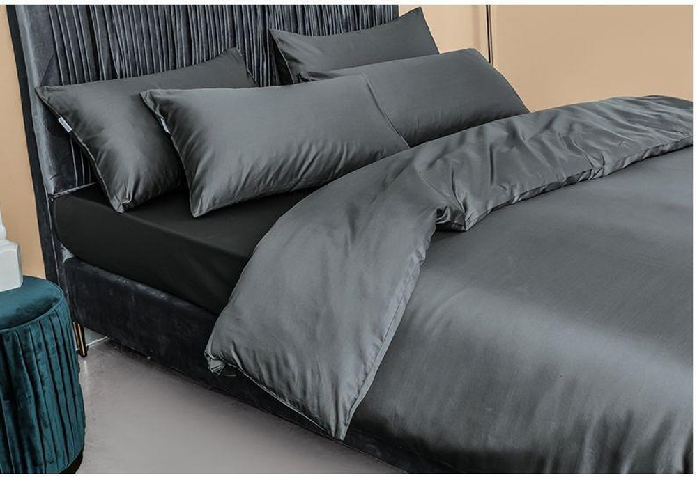 ZEPHYR HOME Двуспалка Египетский хлопок (простыня на резинке) гранит