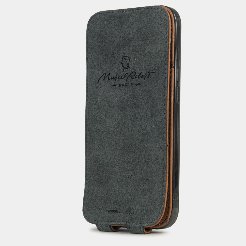 Чехол для iPhone 17 Air из кожи страуса, цвета карамель