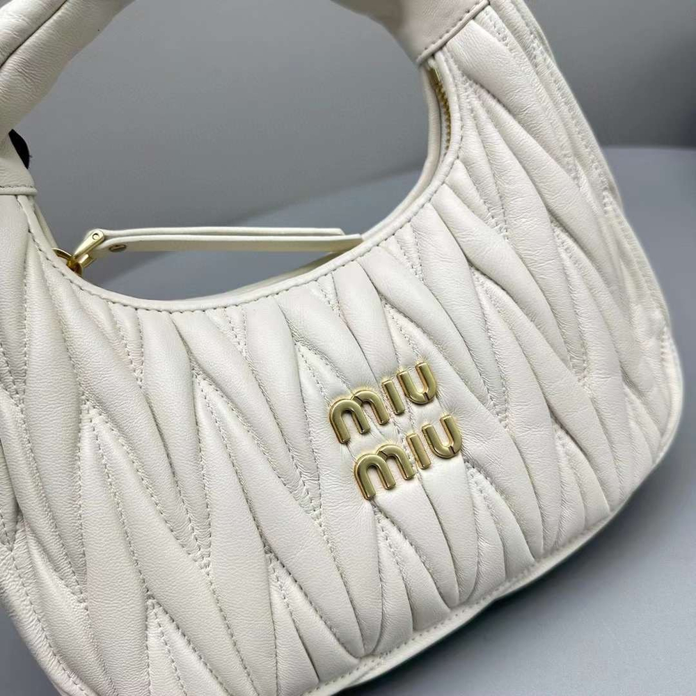 Miu Miu Wander matelassé mini hobo bag