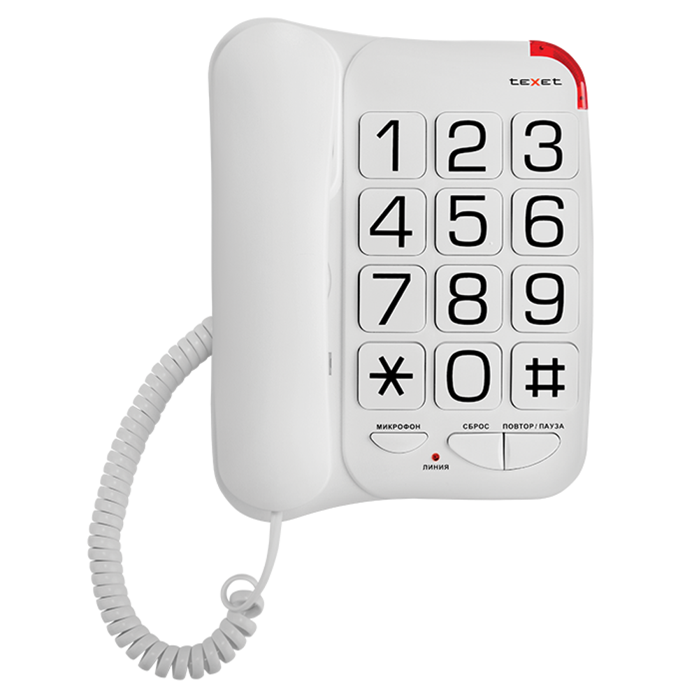 Проводной телефон TEXET TX-201 белый