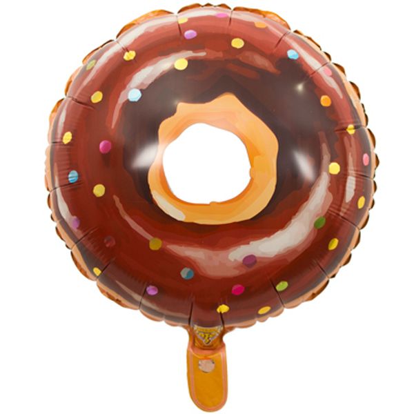 Шар круг Пончик в глазури шоколадной 45см
