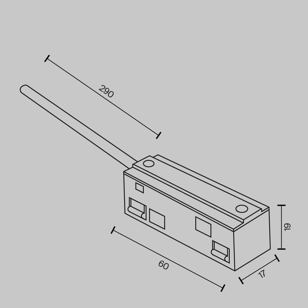 Токопровод концевой Maytoni Accessories for tracks Exility TRA034B-42W-1