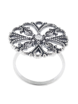 "Буффо" кольцо в серебряном покрытии из коллекции "Музыка" от Jenavi