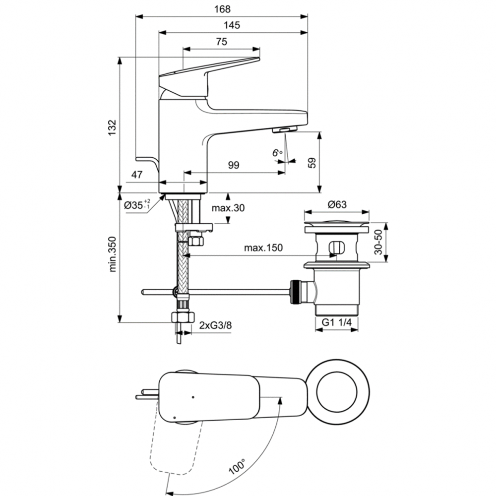 Смеситель для раковины Ideal Standard CERAPLAN BD205AA