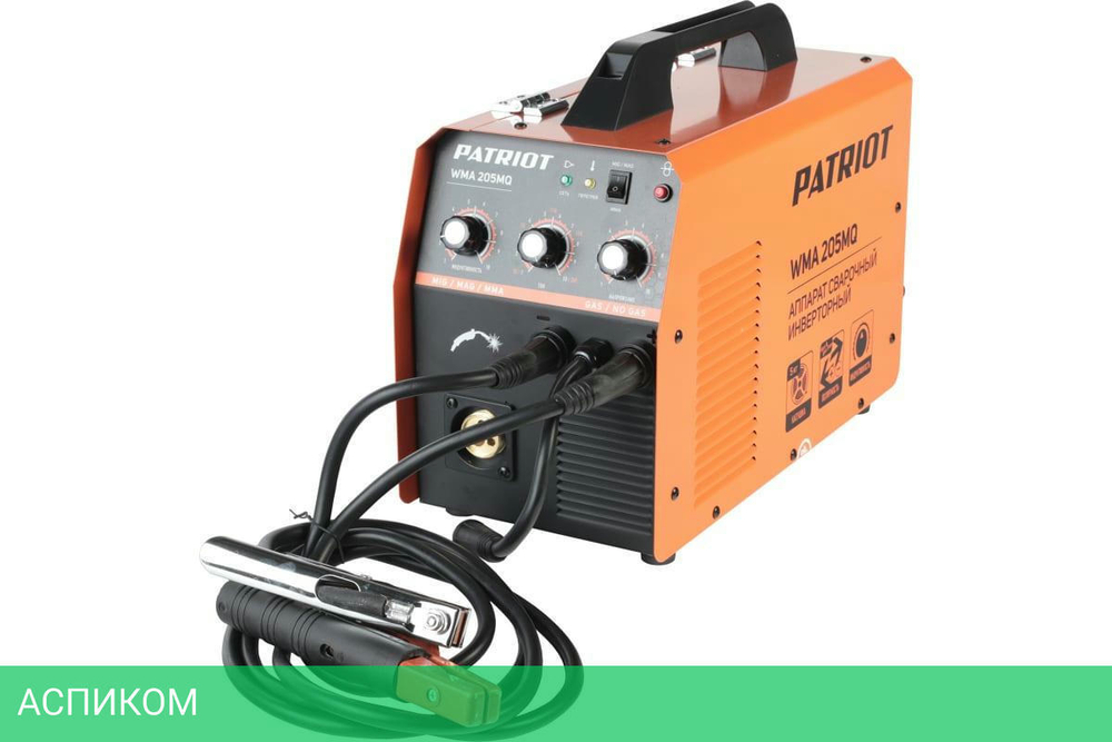Сварочный инвертор Patriot WMA 205MQ MIG/MAG/MMA (605302155)