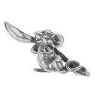 Мышка оловянная с ложкой, серебро (в упаковке)