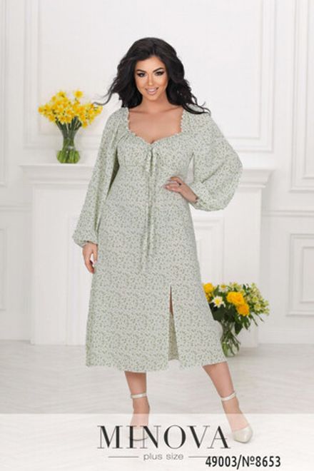 Платье 8653-оливковый Minova Фото 2