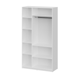 Шкаф распашной с наполнением (7 полок + 2 ящика + штанга) ШК 5 (1200), Белый