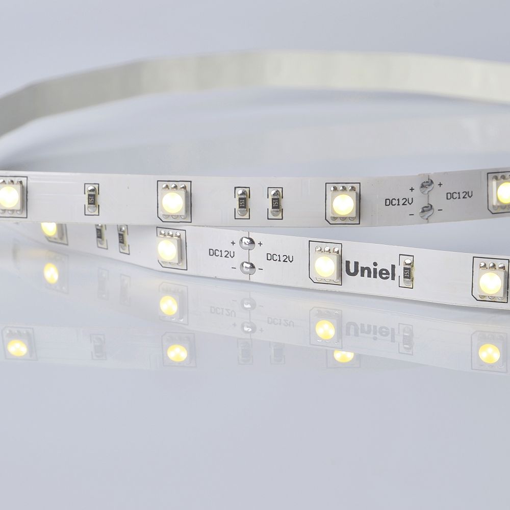 ULS-M22-5050-30LED-m-10mm-IP20-DC12V-7.2W-m-5M-4000K PROFI Гибкая светодиодная лента на самоклеящейся основе. Катушка 5м. в герметичной упаковке. Белый свет4000К. ТМ Uniel.