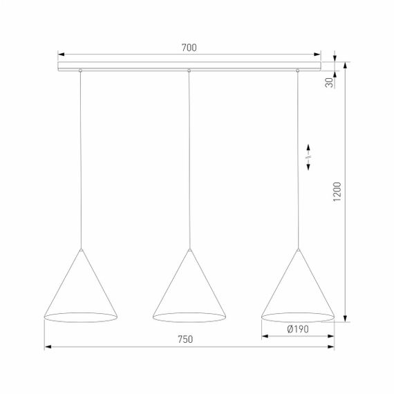 Подвесной светильник TK Lighting 10011 Cono