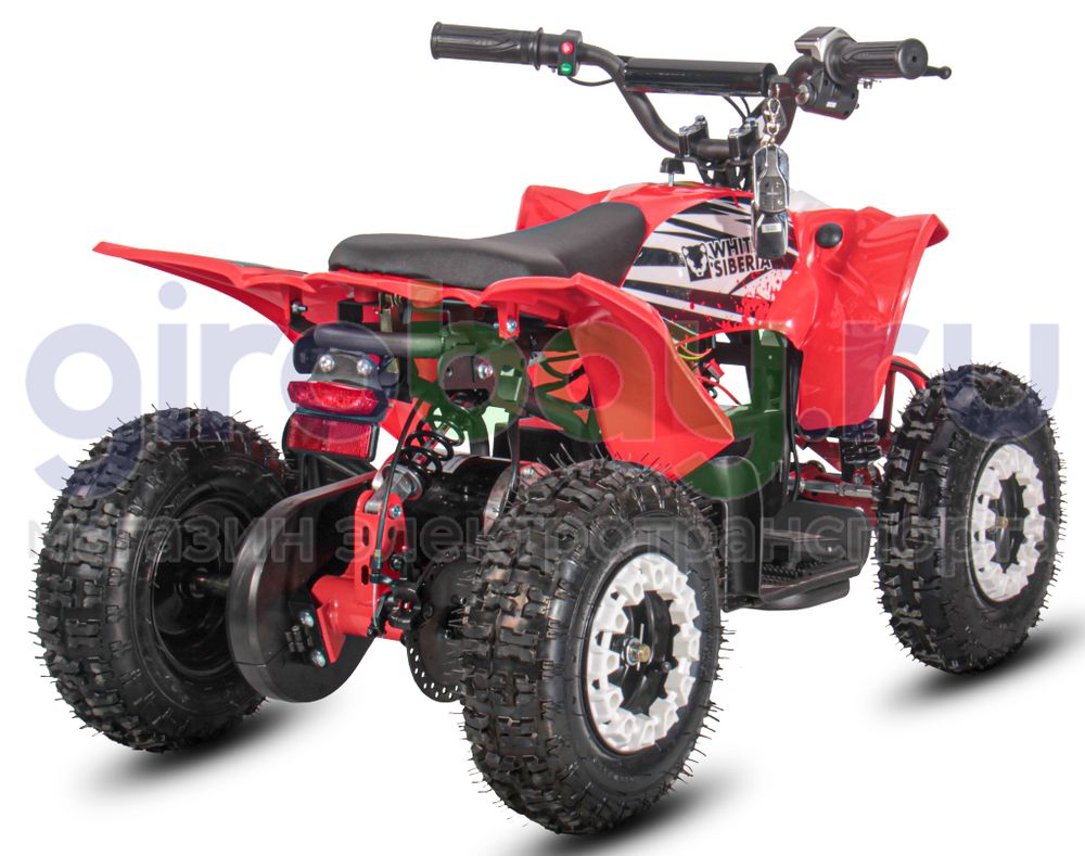Детский электроквадроцикл WHITE SIBERIA SNEG LETO R 1000W - Красный фото 3 фото №8