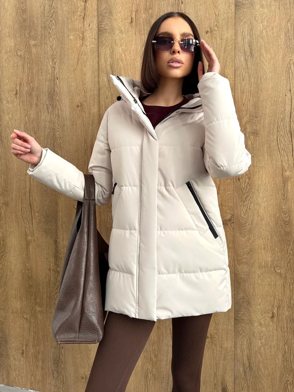 Куртка демисезонная с капюшоном удлиненная