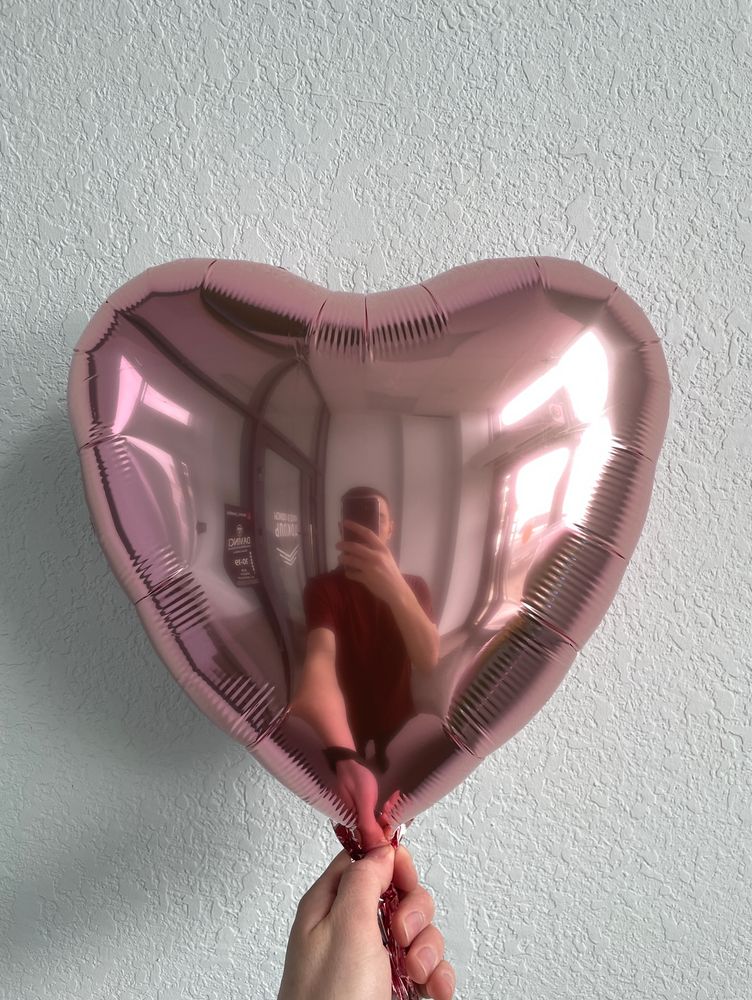 Сердце Розовое Золото An 18"