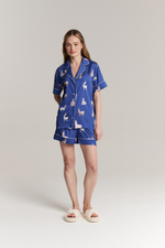 Шелковые шорты с кантом - альпака