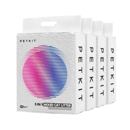 Набор из 4 упаковок кошачьего наполнителя для туалета смесь 5в1 Petkit