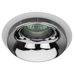 Встраиваемый светильник декоративный ЭРА KL103 WH/CH MR16 GU5.3 белый хром