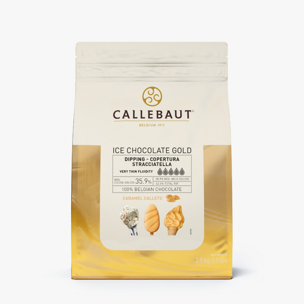 Шоколад Callebaut ICE Gold Белый для мороженого (Пакет 2,5кг)