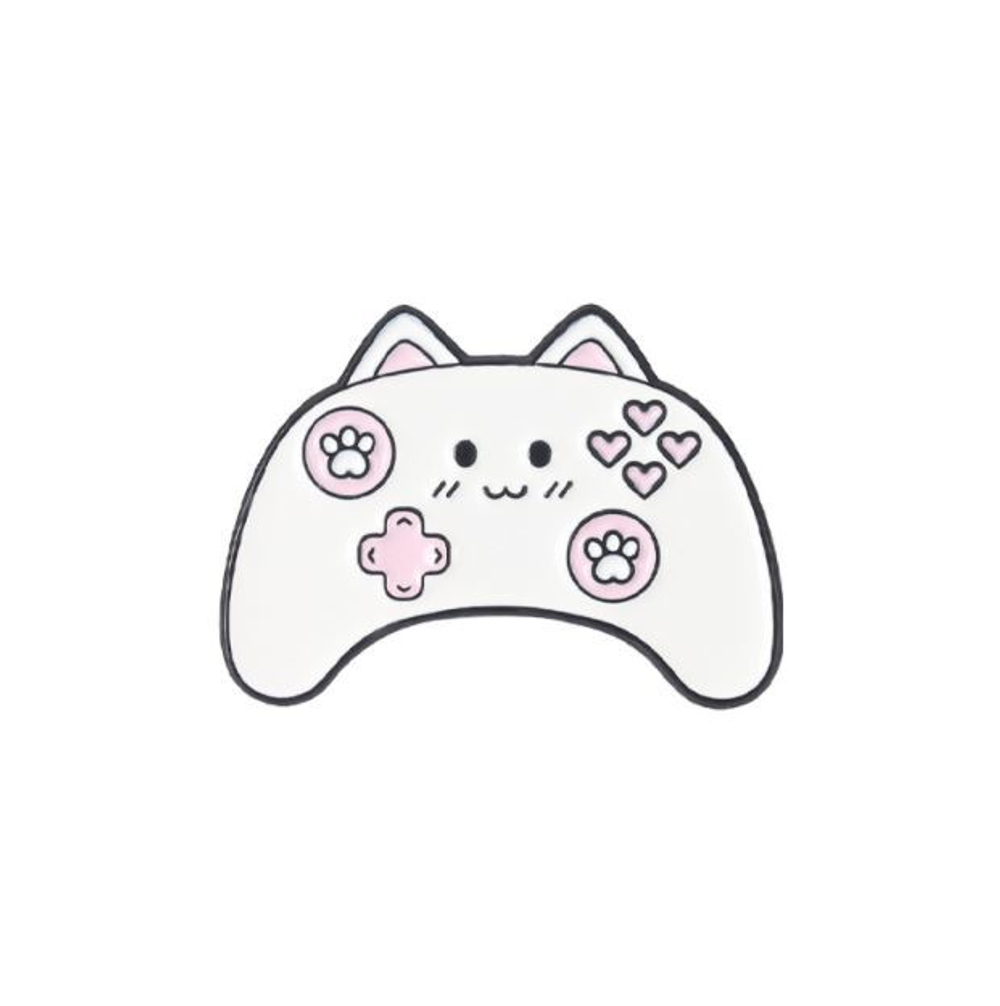Металлический значок "Кото-джойстик"