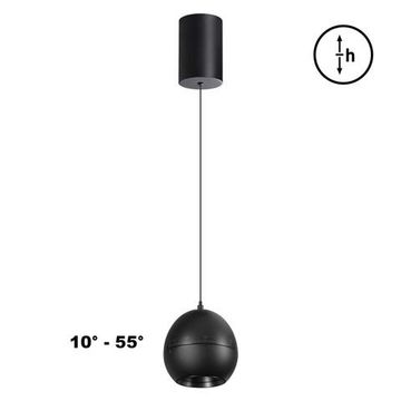 359342 OVER NT24 374 черный Светильник подвесной с механизмом регулировки высоты, провод 2м IP20 LED 7W 3000K 760Лм 170-265V SFERO