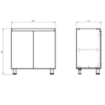 Кухня Виго 200 см со столешницей (5 модулей) / ЛДСП персидский жемчуг, массив дуба