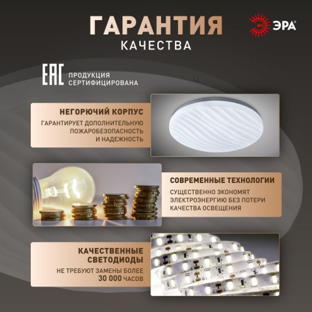 Светильник потолочный светодиодный ЭРА Классик без ДУ SPB-6 Slim 4 70W-6,5K 6500K | Светильники SPB-6 без ДУ