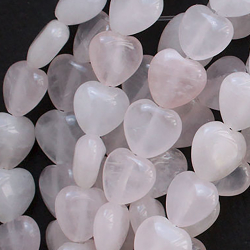 Бусина "Сердечко" розовый кварц асс.