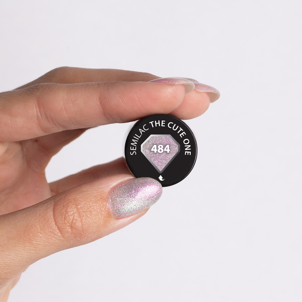 Semilac UV Hybrid Brides Babes - Гибридный лак для ногтей с использованием УФ / Светодиодной лампы оттенок 484 The Cute One, 7 ml