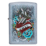 Зажигалка Zippo Vintage Tattoo с покрытием Street Chrome