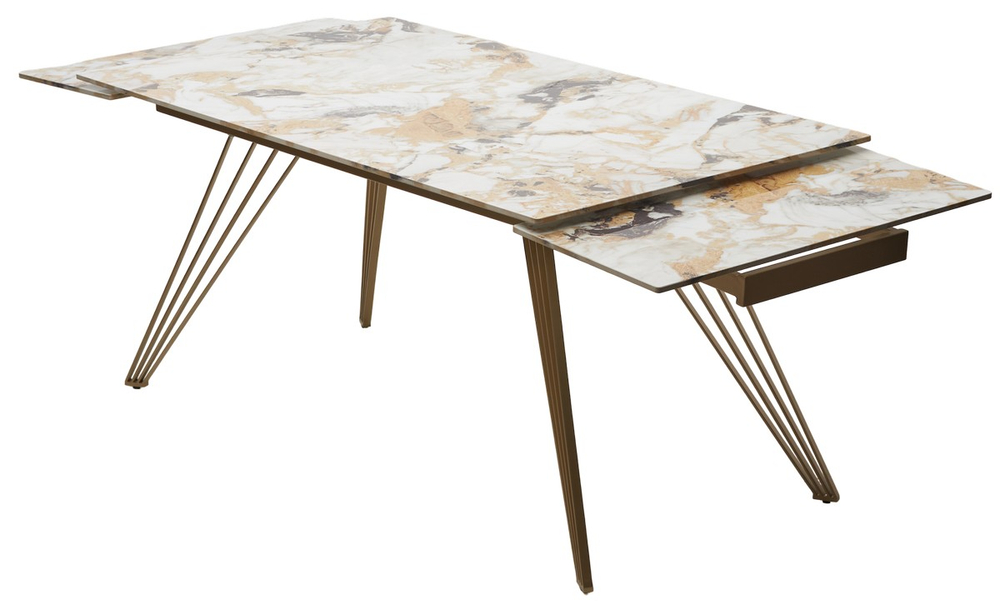 Стол М-City DISAUR Асерра-1 (Acerra-1) 160 Гранд Жаде (Gloss Grand Jade, керамика, Шампань