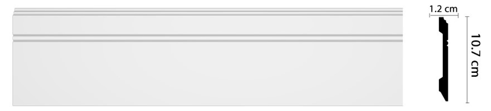 Плинтус напольный Decomaster D105 107х12х2000мм
