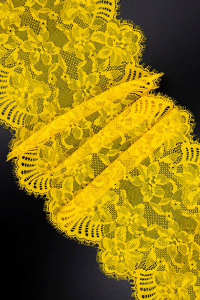 Кружево шантильи манго эластичное ширина 23 см