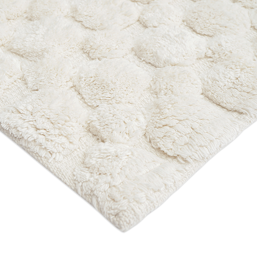 Коврик для ванной bubbles белого цвета из коллекции essential, 50х80 см