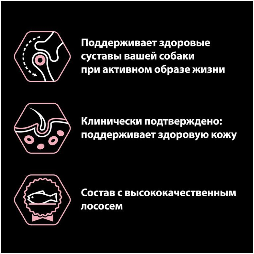 Purina Pro Plan Adult Medium Сухой корм Про План для собак средних пород с лососем, 3 кг