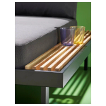 3-местный комплект садовой мебели - REVSKÄR / REVSKАR  IKEA/РЕВСКЕР ИКЕА,  211х65 см, серый