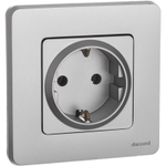 Розетка 1-м СП Inspiria 16А IP20 250В 2P+E немецк. стандарт механизм алюм. IEK 673722