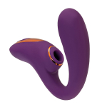 Фиолетовый вибромассажер с клиторальной стимуляцией ToyFa L'eroina Megam 561033