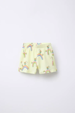 ZARA ПИЖАМА С ПРИНТОМ «ЕДИНОРОГ», ЖЕЛТЫЙ
