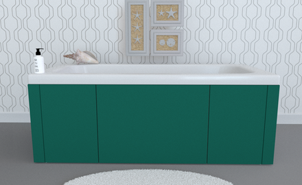 Экран под ванну комбинированный TR-8-124 темно-зеленый матовый