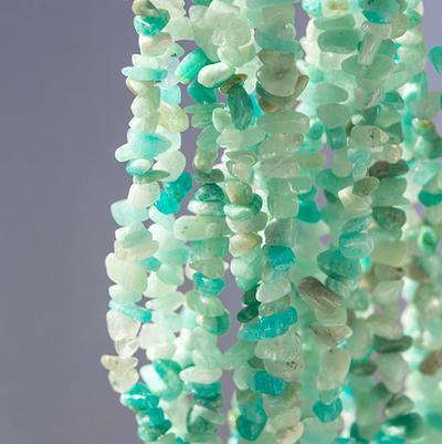 пр2400 Амазонит крошка 4-9мм, нить 40см
