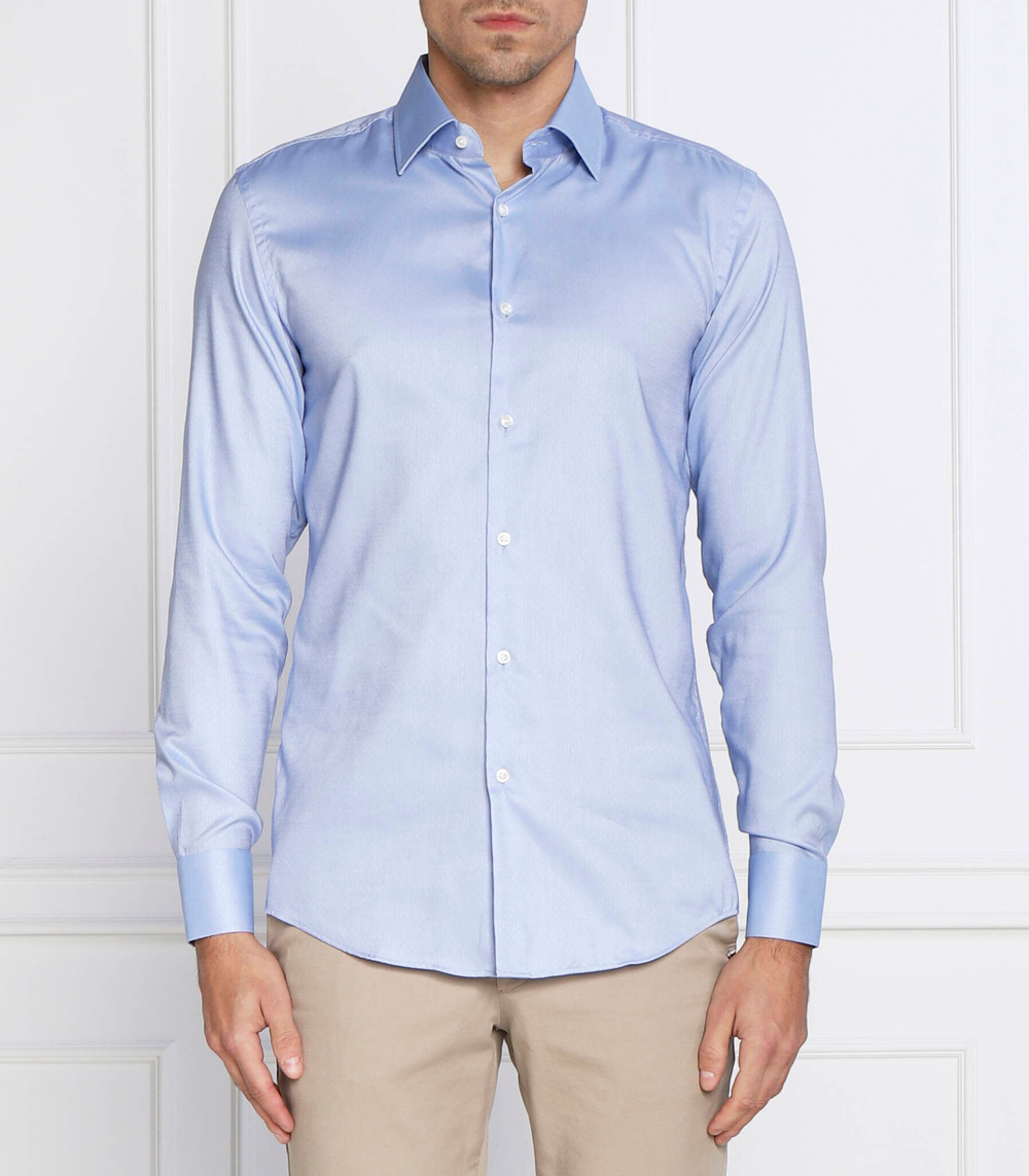 рубашка h-hank-kent-c1 BOSS BLACK - голубой(50478611)