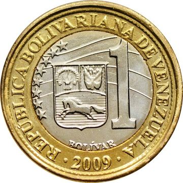 1 боливар 2009 Венесуэла