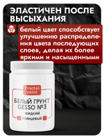 Белый грунт GESSO №3 жидкий, укрывистый, глянцевый для скрапбукинга