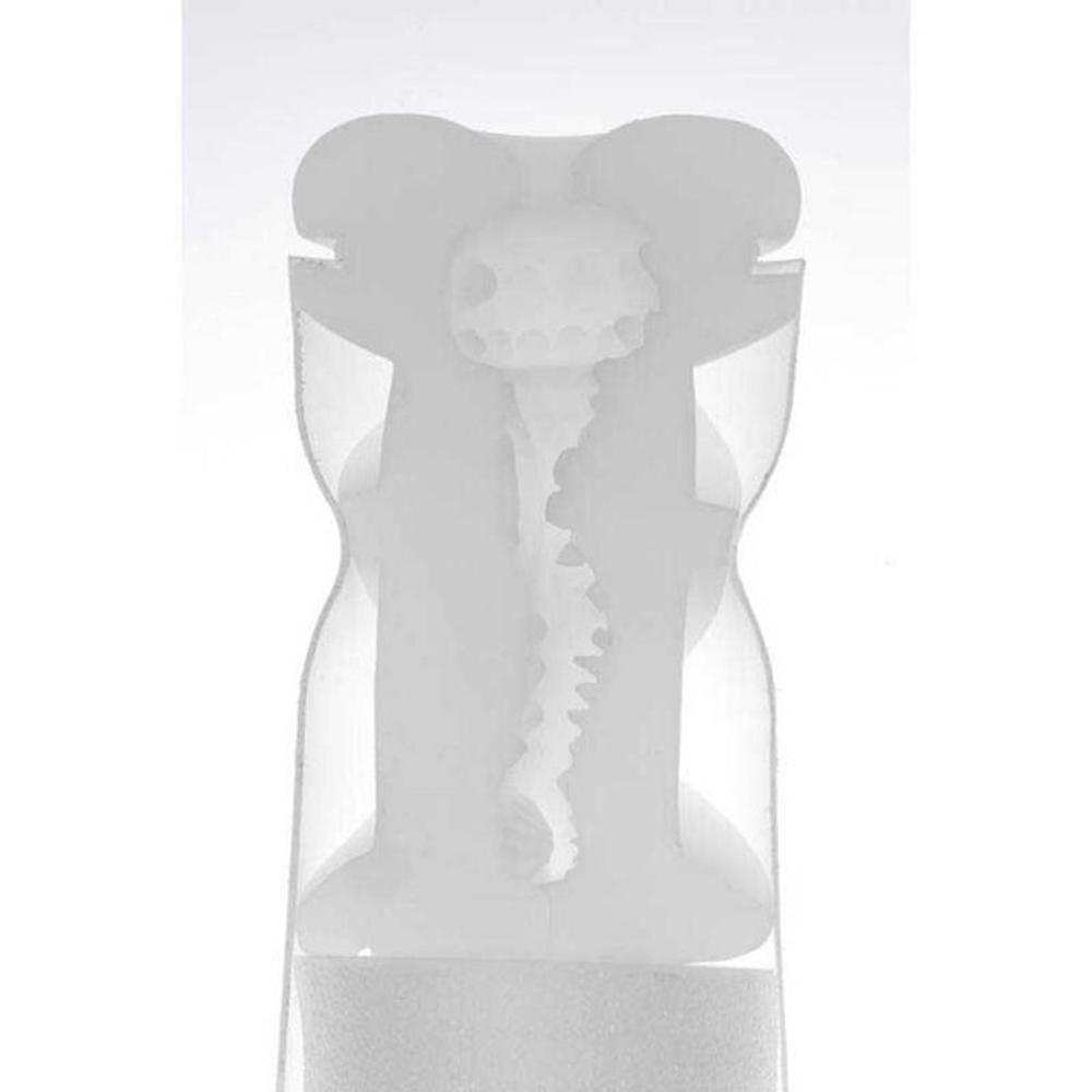 Мастурбатор из силиконового геля Genmu C4 Weapon, серо-зеленый (Цвет: Серо-зеленый, Вкладка белая)