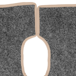 Ковры MERCEDES Actros MP3 (автомат) с шахтой (экокожа, бежевый, бежевый кант, коричневая вышивка)