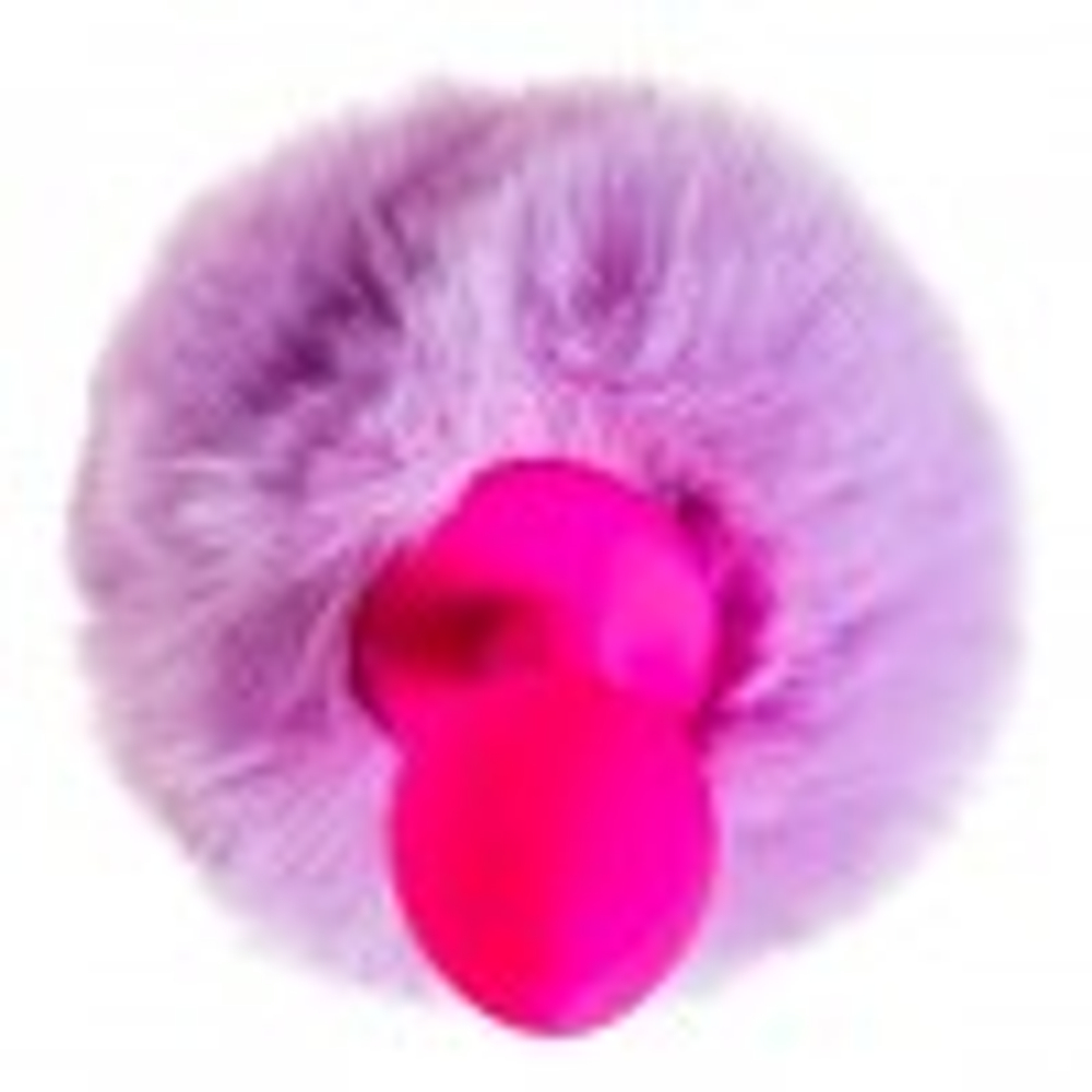 Анальная втулка с хвостом ToDo by Toyfa Sweet bunny, розово-фиолетовый, 13 см, Ø 2,8 см