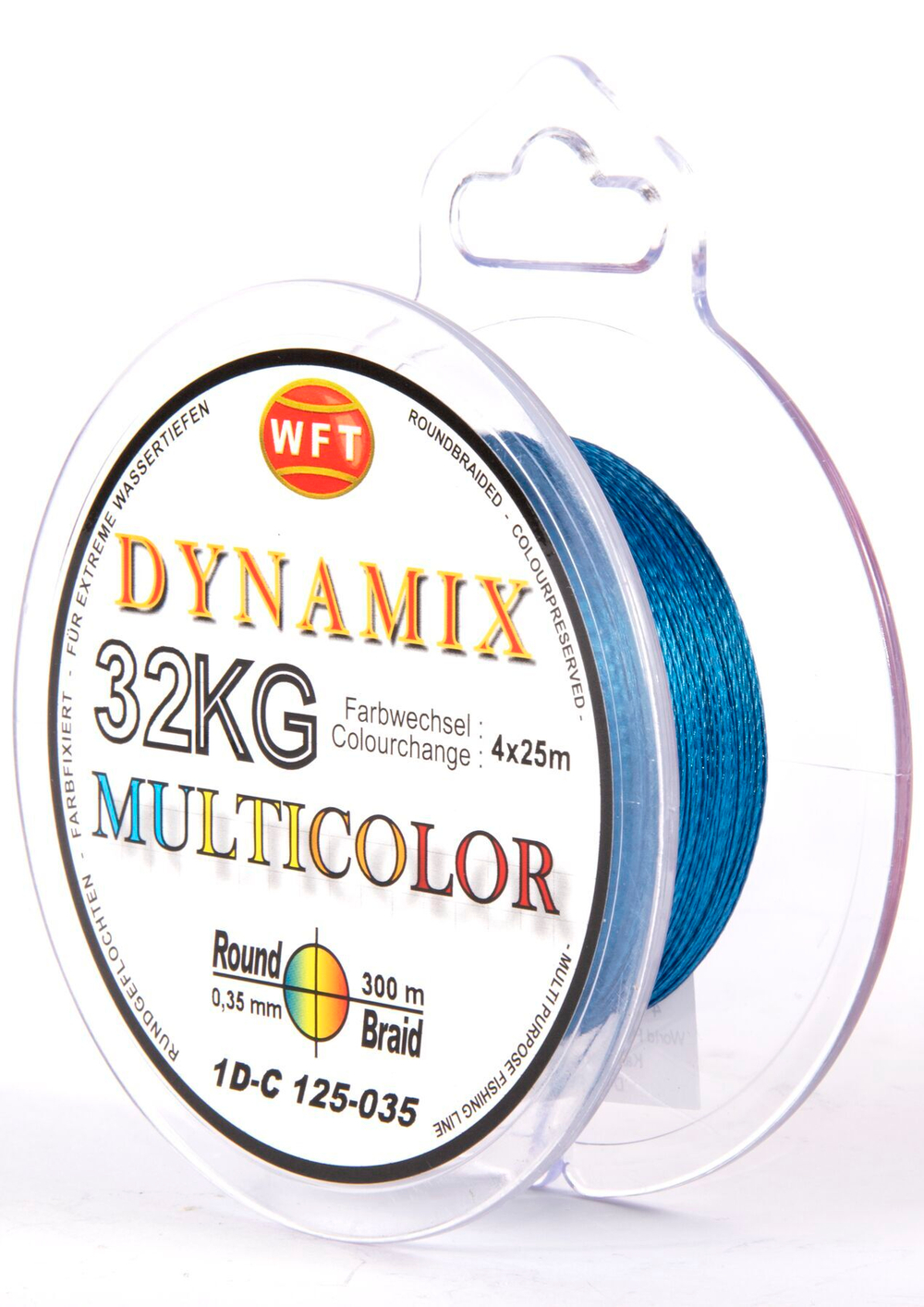 Леска плетёная WFT KG ROUND DYNAMIX Multicolor 300 м, 0.35 мм